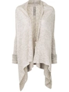 RICK OWENS ASYMMETRIC MID-LENGTH CARDIGAN