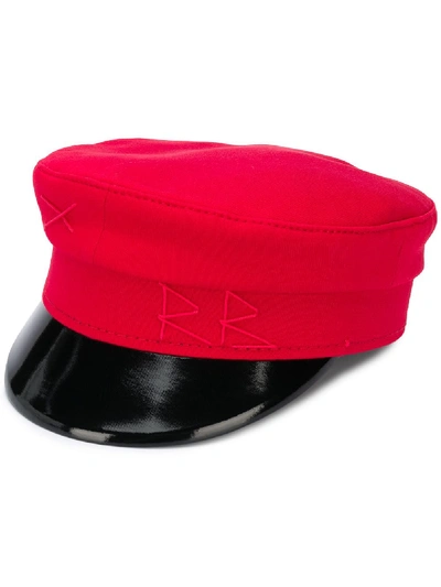 Ruslan Baginskiy Stitched Initials Military Cap In Red