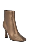 Marc Fisher Ltd Cello Bootie In Bronze Leather