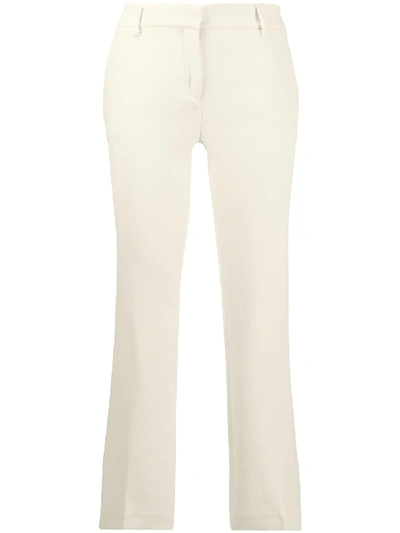 L'autre Chose Cropped Tailored Trousers In Neutrals