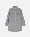 Stella Mccartney Kerry Oversize Wool Utility Coat In Grey