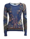 ETRO PAISLEY PRINT SWEATER IN BLUE