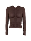 A.L.C Ansel Ruched Long-Sleeve Top