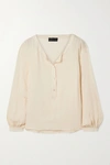 NILI LOTAN KELLY SILK-GEORGETTE BLOUSE