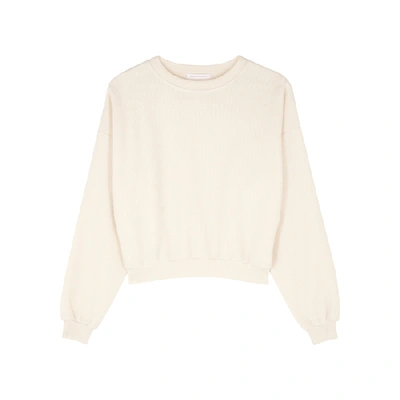 American Vintage Narabird Ecru Brushed Cotton Sweatshirt In Off White