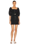 JONATHAN SIMKHAI STANDARD PUFF SLEEVE MINI DRESS,JDAF-WD4