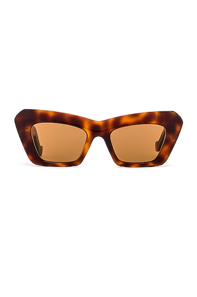 Loewe Acetate Cateye Sunglasses In Blonde Havana & Brown