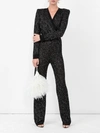 BALMAIN Sequinned Knit Jumpsuit Black