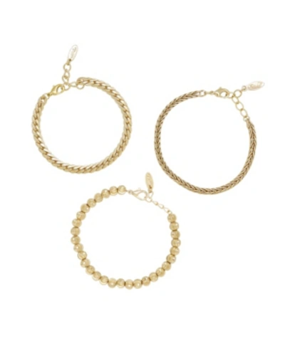 Ettika Classical 18k Gold Trio Women's Bracelet Set