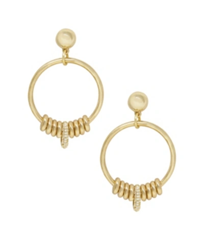 ETTIKA 18K GOLD MULTI-RING SLIDER WOMEN'S EARRINGS