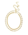 Ettika Double The Trouble Crystal And 18k Gold Chain Women's Necklace Set In Gold