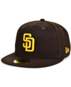 New Era San Diego Padres Authentic Collection 59fifty Fitted Cap In Brown