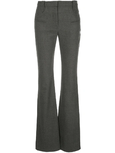 Altuzarra Serge Mélange Wool-blend Bootcut Trousers In Dark Grey