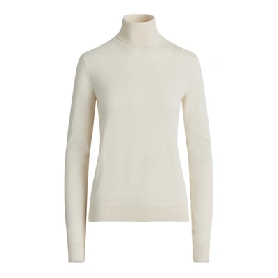 Ralph Lauren Cashmere Turtleneck Sweater In Antique Cream