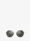 Michael Kors Mk1072 57 Porto Metal Irregular-frame Sunglasses In Black
