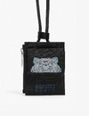 KENZO TIGER-EMBROIDERED NYLON WALLET-ON-STRAP,R03563411