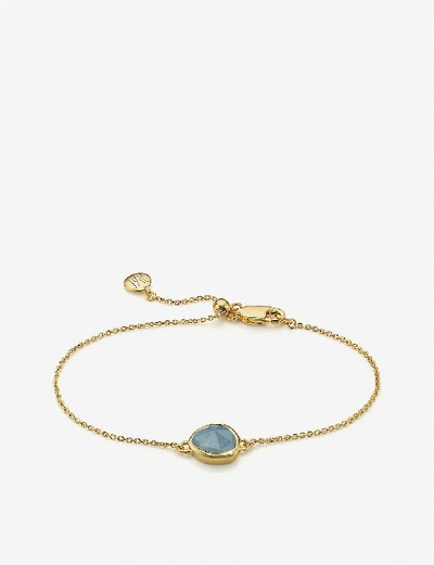 MONICA VINADER MONICA VINADER WOMEN'S 18CT GOLD VERMEIL SIREN 18CT GOLD-PLATED STERLING SILVER AND AQUAMARINE FINE ,37737680