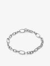 Monica Vinader Sterling Silver Alta Capture Mini Link Charm Bracelet In Silver (silver)