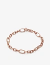 MONICA VINADER WOMENS ROSE GOLD ALTA CAPTURE 18CT ROSE-GOLD VERMEIL CHARM BRACELET 1 SIZE,R03659981