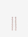 Shop Monica Vinader Siren Mini Nugget 18ct Rose Gold-plated Sterling Silver Rose Quartz Cocktail Earrings In Rose Gold Vermeil