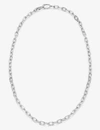 Monica Vinader Alta Capture Mini Link Sterling Silver Necklace In Silver