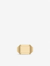 Monica Vinader Signature Recycled 18ct Yellow Gold-plated Vermeil Sterling-silver Signet Ring In Gold