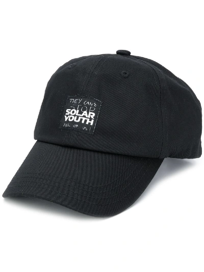 Raf Simons Solar Youth Baseball Hat In Black