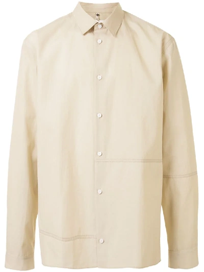 Oamc Button-up Long-sleeve Shirt In Neutrals