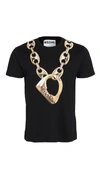 MOSCHINO LARGE RING NECKLACE T-SHIRT