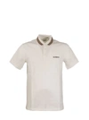 BURBERRY ICON STRIPE DETAIL COTTON PIQUE POLO SHIRT JOHNSTON WHITE,11474829