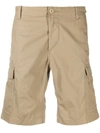 Carhartt Multi-pocket Cotton Bermuda Shorts In Neutrals