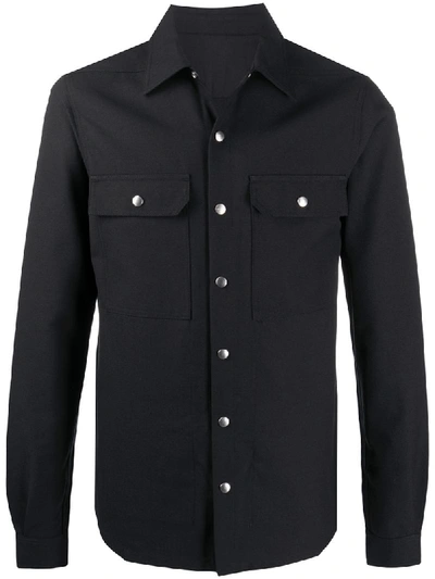Rick Owens Button-up Shirt Jacket In Black