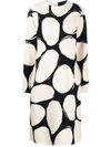 Marni Longuette Dress In Cream And Black Color In Neutrals
