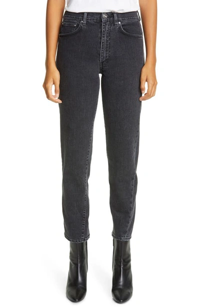 Totême Toteme Slim-fit Cropped Jeans - Grey In Black