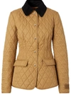 BURBERRY CORDUROY COLLAR DIAMOND QUILTED BARN JACKET