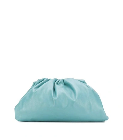 Bottega Veneta The Pouch Leather Handbag In Turquoise