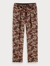 SCOTCH & SODA BELTED MID-RISE PRINTED PANTS,8719029190068