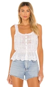 Loveshackfancy Luanne Crochet-trimmed Embroidered Cotton-voile Top In White