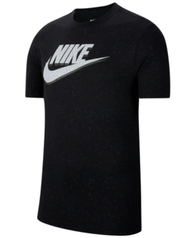 Nike Sportswear Festival Iridescent Logo-print Cotton-jersey T-shirt In Black