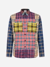 BURBERRY CAMICIA TINDALL IN COTONE PATCHWORK-TARTAN