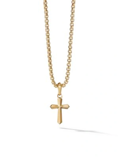 David Yurman Roman 18k Yellow Gold Roman Cross Amulet Pendant