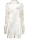 MARNI FRILLED HEM HIGH-NECK BLOUSE