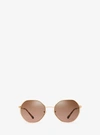 Michael Kors Mk1072 Porto Irregular-frame Sunglasses In Rose Gold