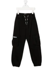 Msgm Drawstring Waist Trousers In Black