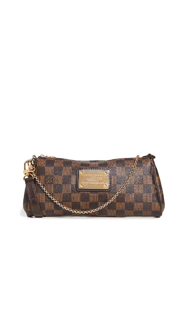 Shopbop Archive Louis Vuitton Eva Damier Ebene Bag In Brown | ModeSens