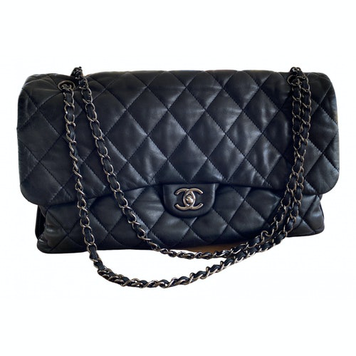 Pre-Owned Chanel Timeless/classique Black Leather Handbag | ModeSens