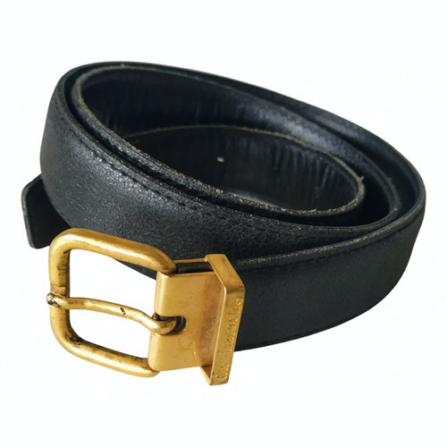 Pre-Owned Guy Laroche Black Leather Belt | ModeSens