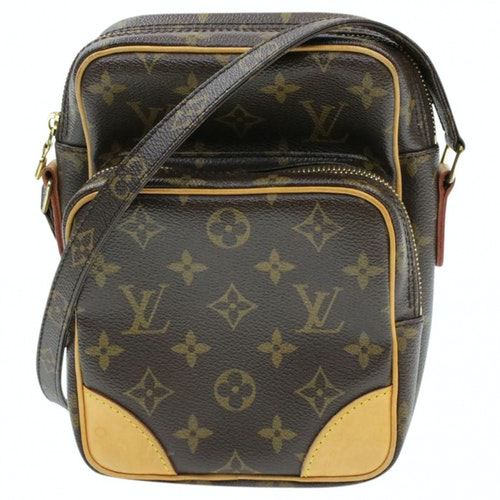 Pre-Owned Louis Vuitton Amazon Brown Cloth Handbag | ModeSens