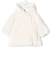 MONNALISA SHEARLING HOODED JACKET