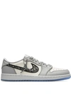 Jordan X Dior Air  1 Low Sneakers In Grey